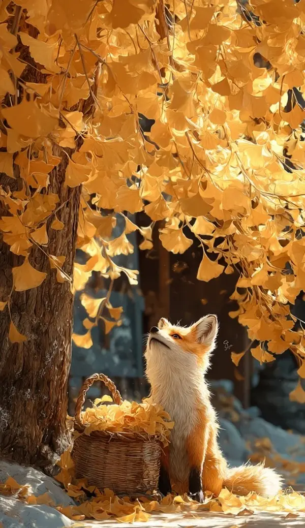 Hình hồ ly may mắn cảm giác trang nhã