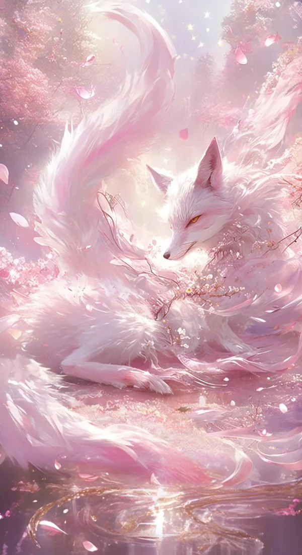 Hình hồ ly may mắn hơi thở phong thủy