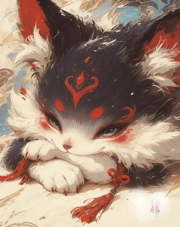 Hình hồ ly may mắn mang năng lượng tích cực