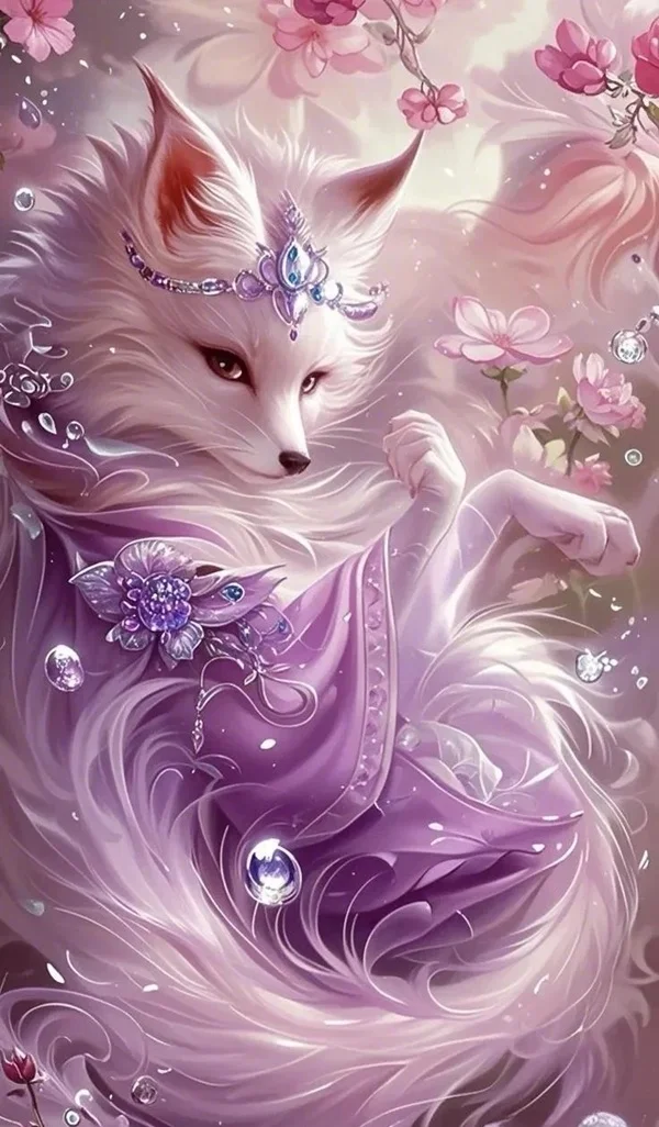 Hình hồ ly may mắn nét đẹp thanh lịch