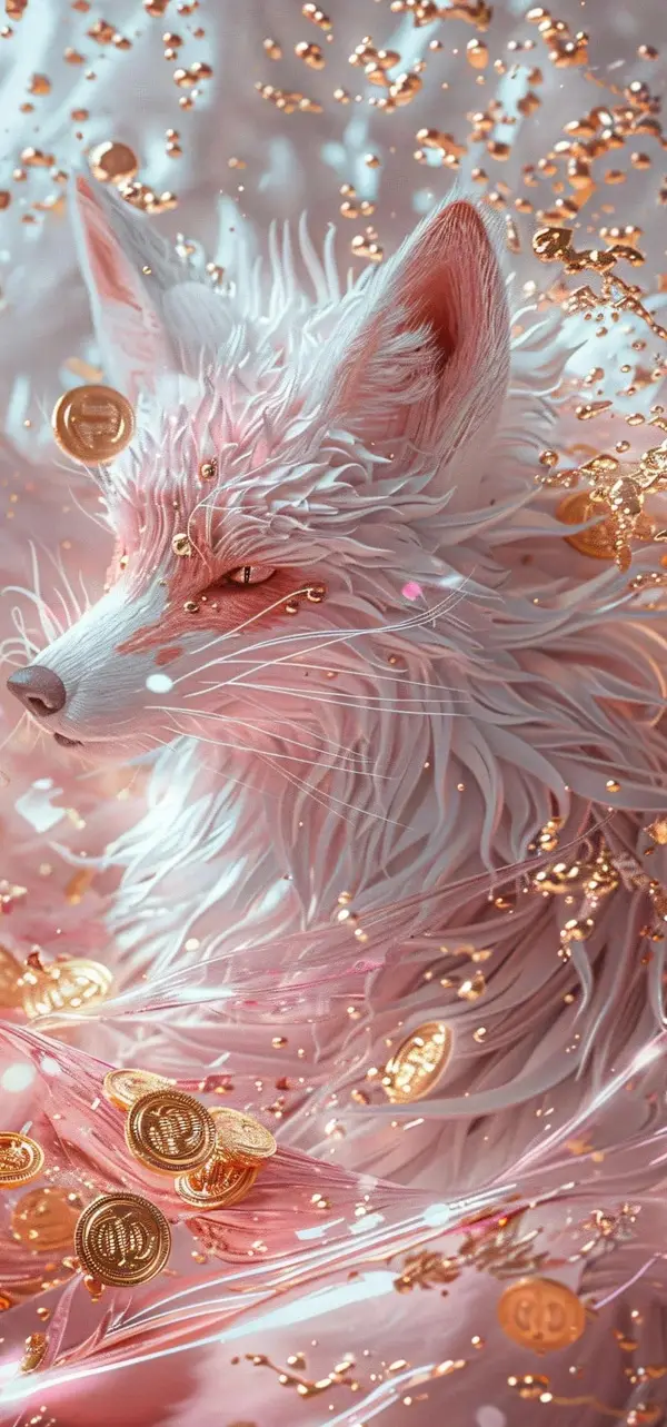 Hình hồ ly may mắn phong cách hiện đại