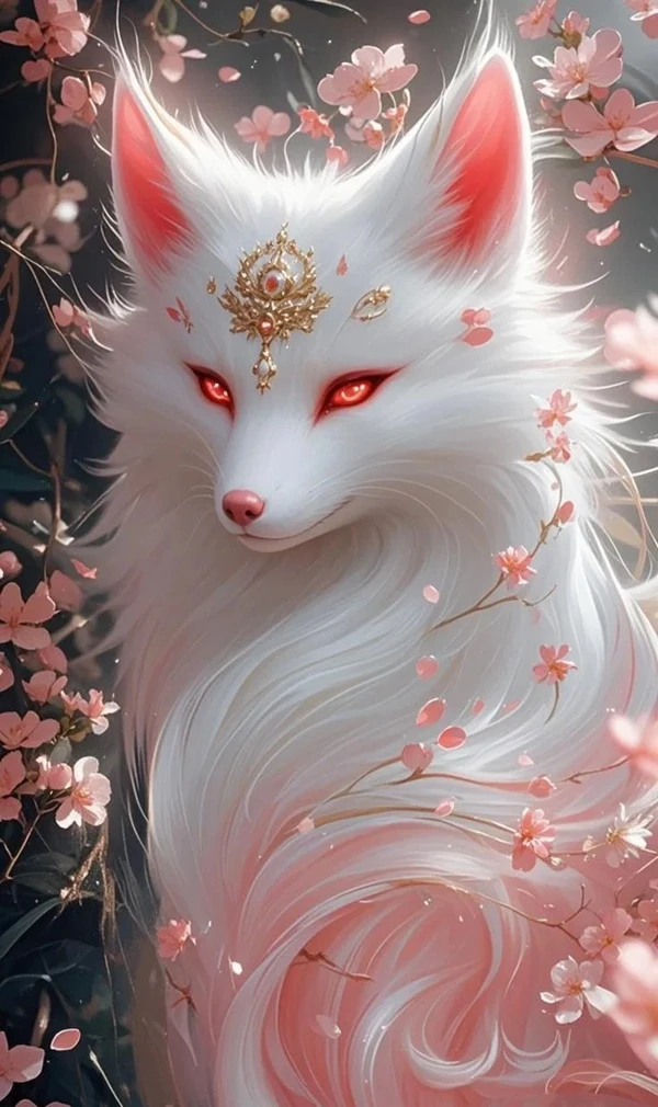 Hình hồ ly may mắn phong cách nghệ thuật