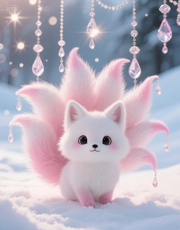 Hình hồ ly may mắn phong cách truyền thống