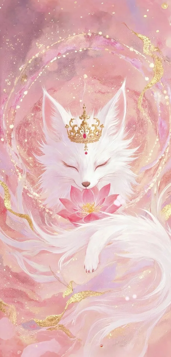 Hình hồ ly may mắn phong thái tinh tế