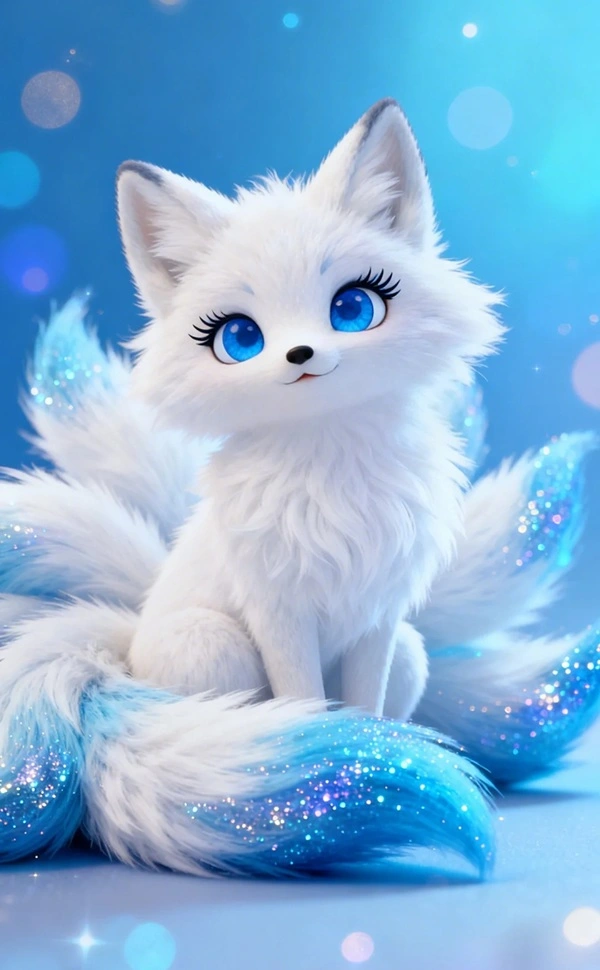 Hình hồ ly may mắn sự kết hợp hài hòa