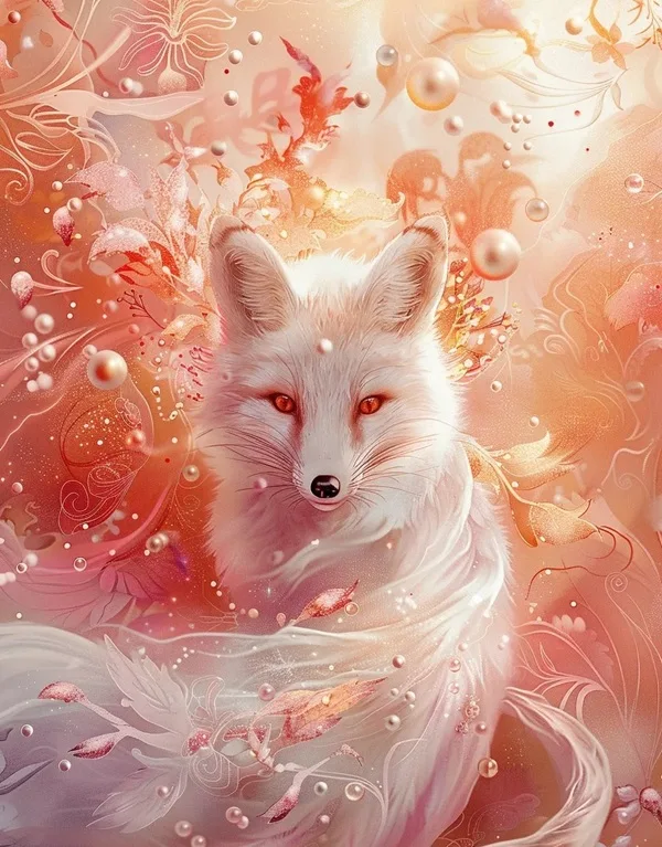 Hình hồ ly may mắn tạo điểm nhấn đẹp