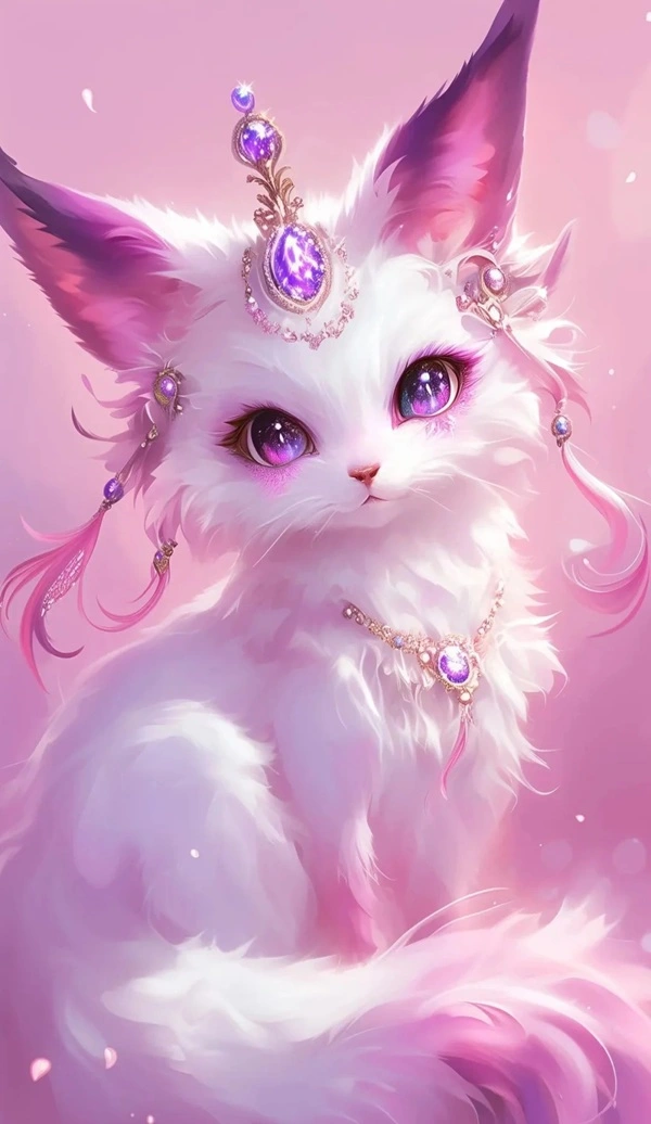 Hình hồ ly may mắn thiết kế nhẹ nhàng