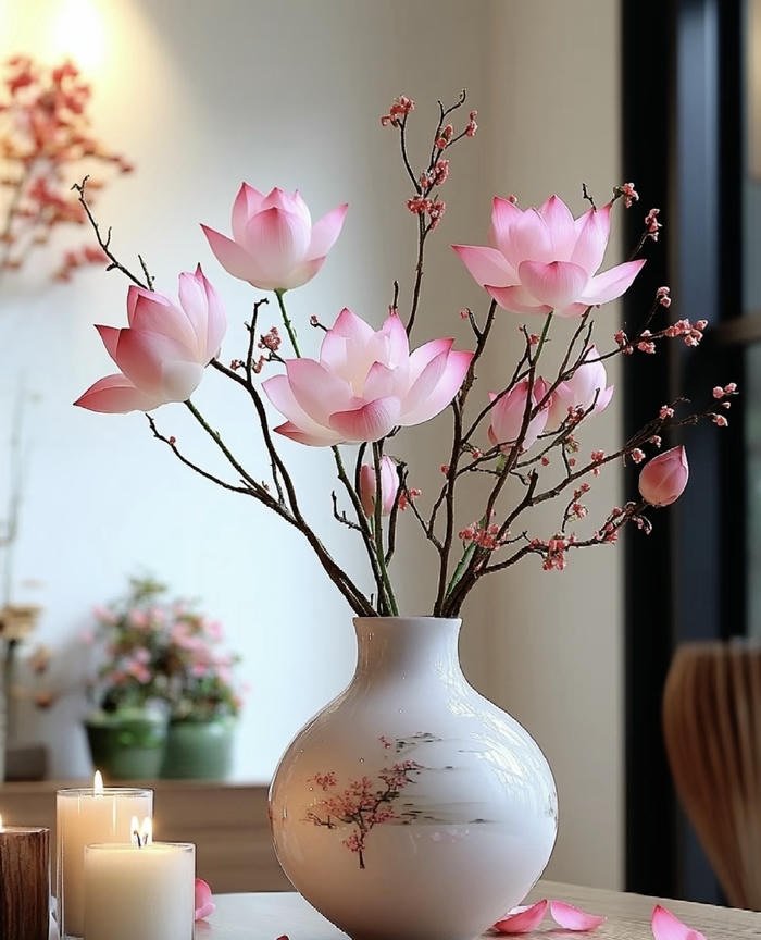 Hình hoa sen hòa hợp