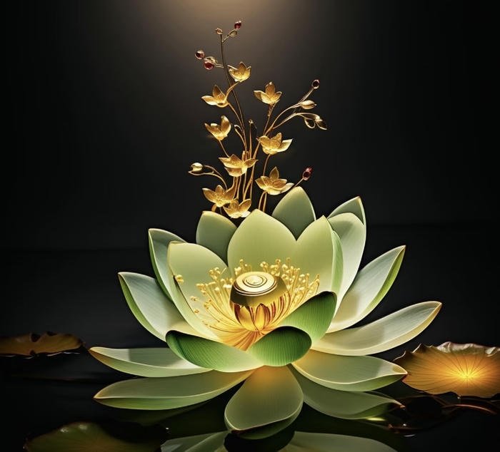 Hình hoa sen và lá sen