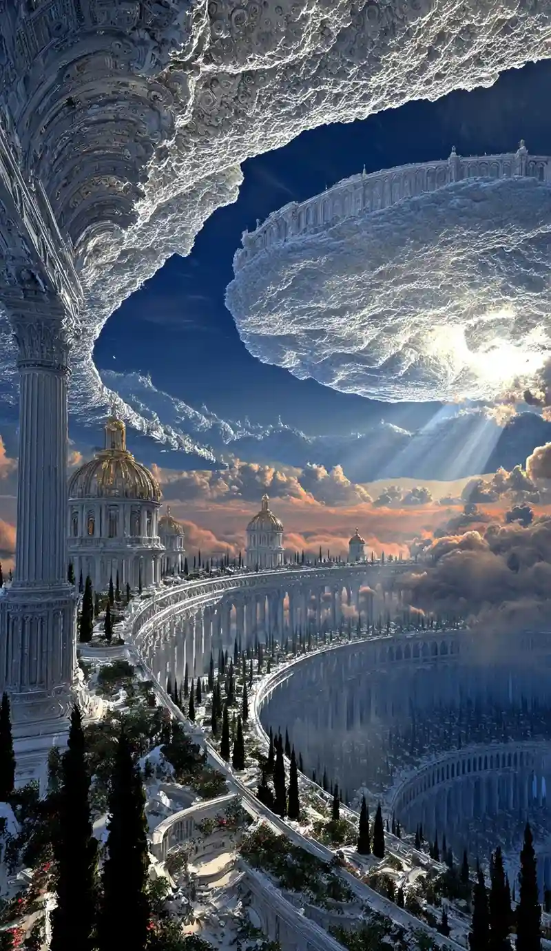 Hình nền 3D sống động phong cách tương lai