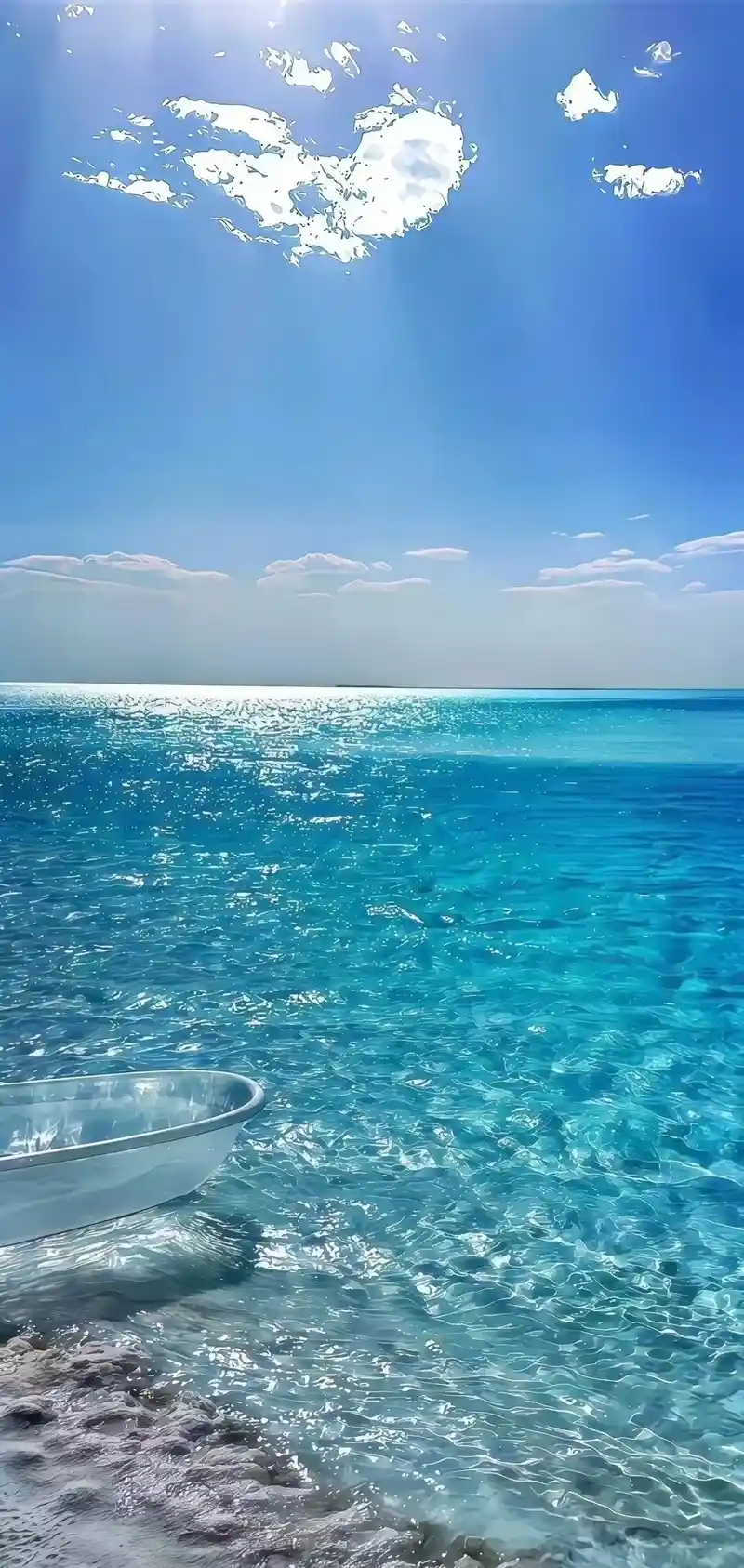 Hình nền biển xanh trong xanh mát mắt