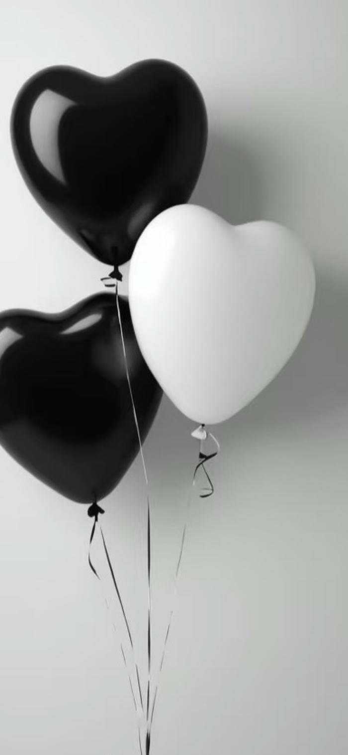 Hình nền đen trắng bóng bay