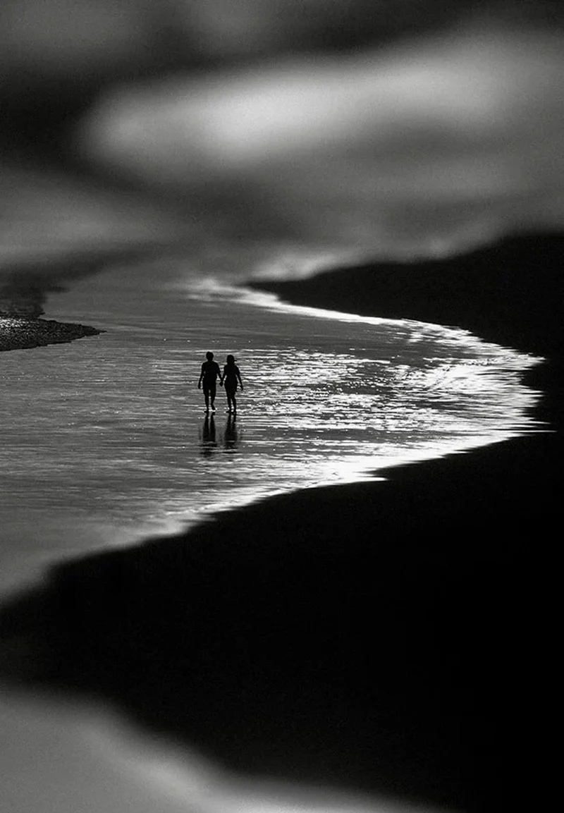 Hình nền đen trắng đẹp phối màu tương phản