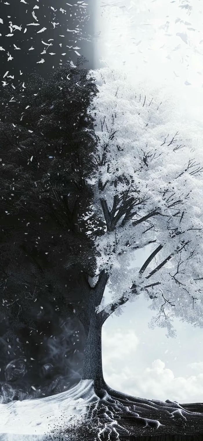 Hình nền đen trắng phong cảnh