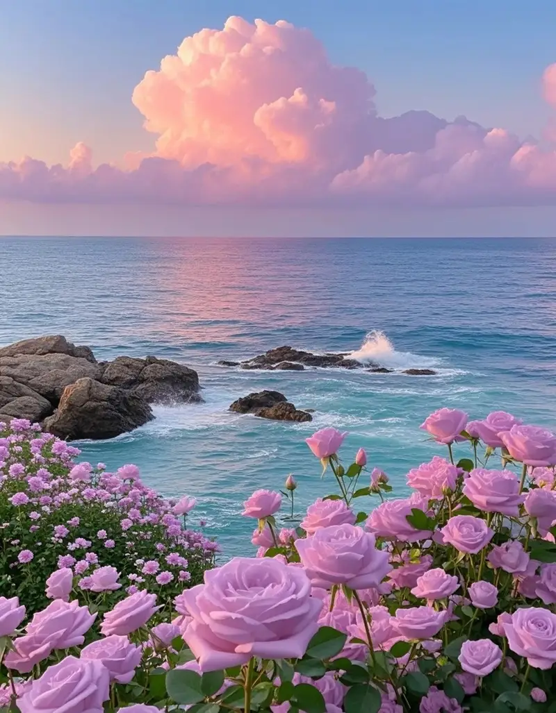 Hình nền hoa tươi sáng phối cảnh nhẹ nhàng