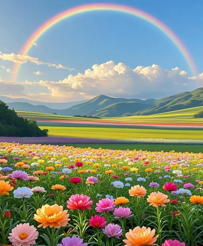 Hình nền hoa tươi sáng phong cách tối giản