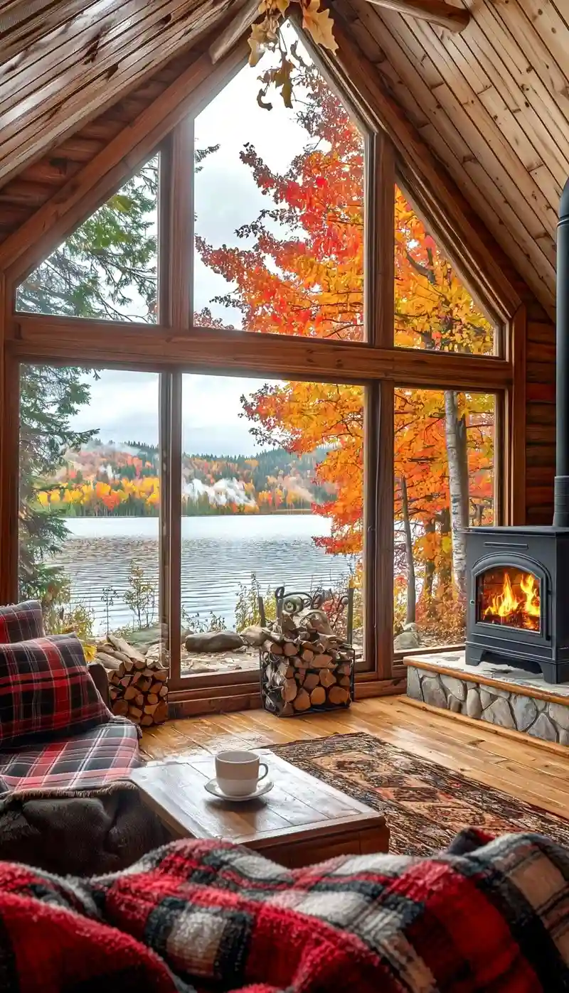 Hình nền mùa thu hàng cây đổi màu