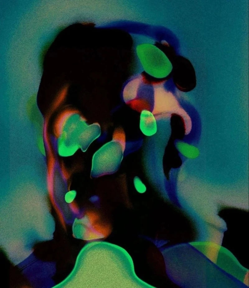 Hình nền nghệ thuật trừu tượng màu neon rực sáng