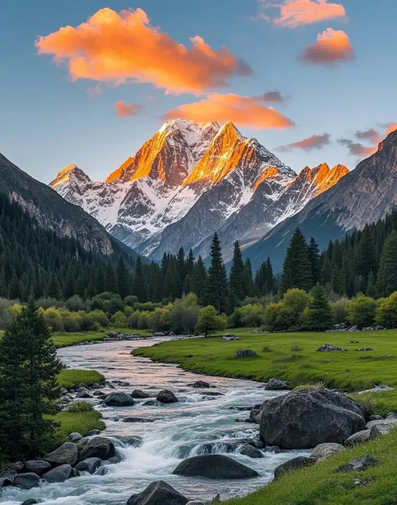 Hình nền phong cảnh núi rừng cảm giác tự do