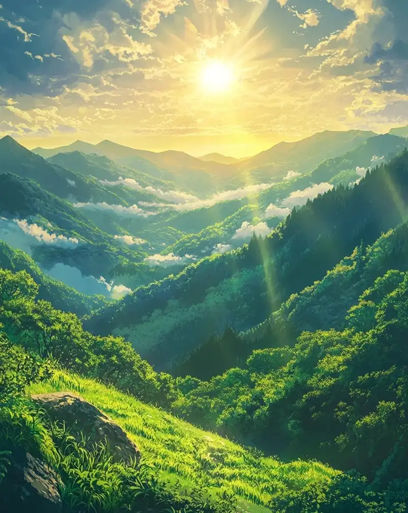 Hình nền phong cảnh núi rừng cảnh đẹp lãng mạn