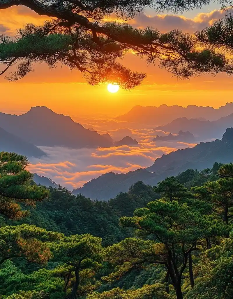 Hình nền phong cảnh núi rừng cảnh núi non trữ tình