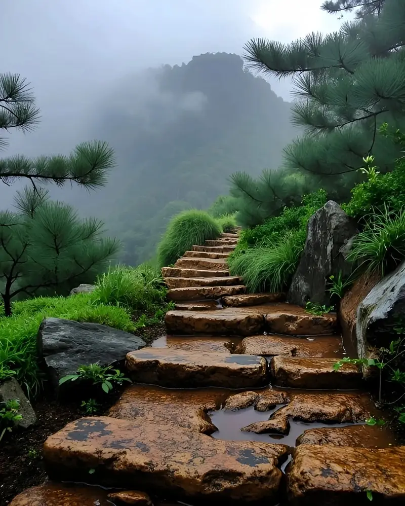 Hình nền phong cảnh núi rừng thiên nhiên yên ả