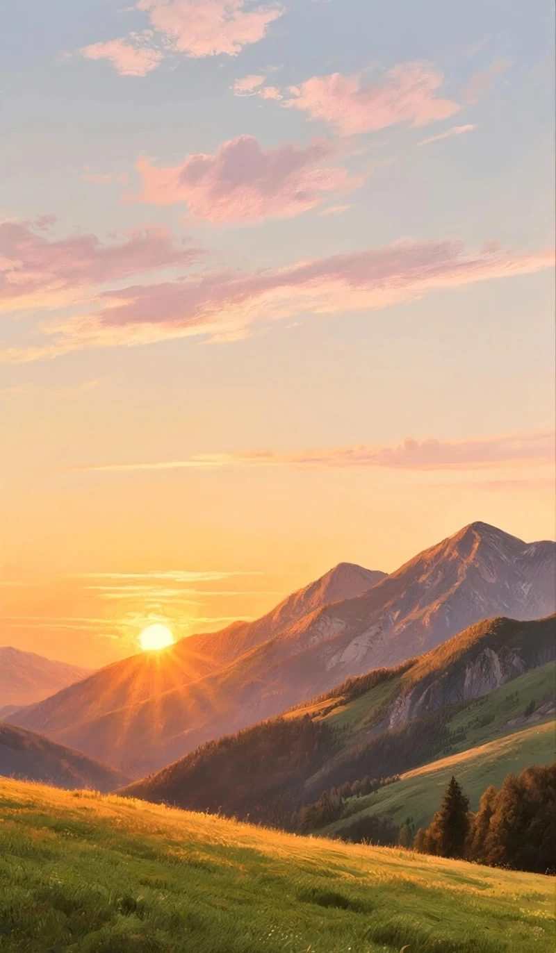 Hình nền phong cảnh núi rừng thung lũng yên bình