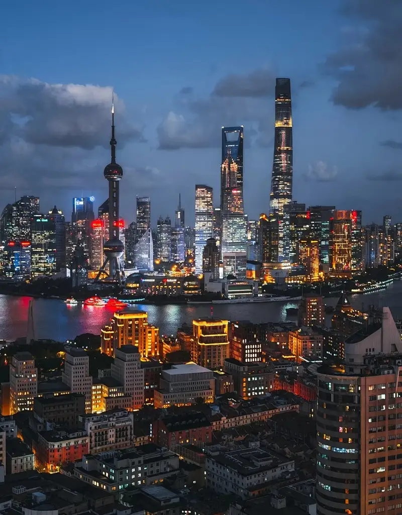 Hình nền thành phố đêm không gian lấp lánh