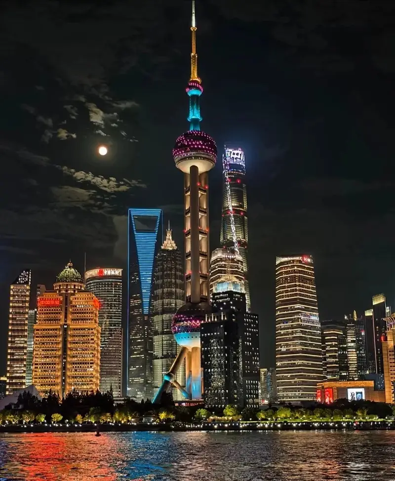 Hình nền thành phố đêm không khí náo nhiệt