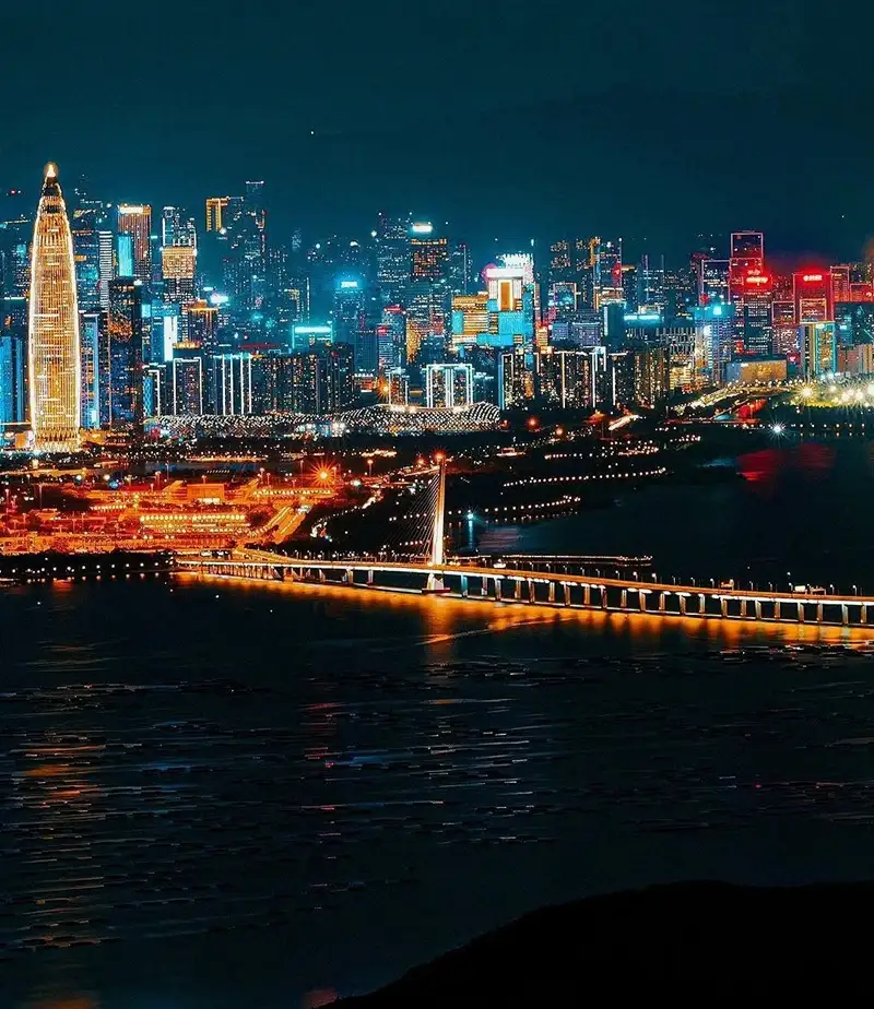 Hình nền thành phố đêm phong cách tương lai