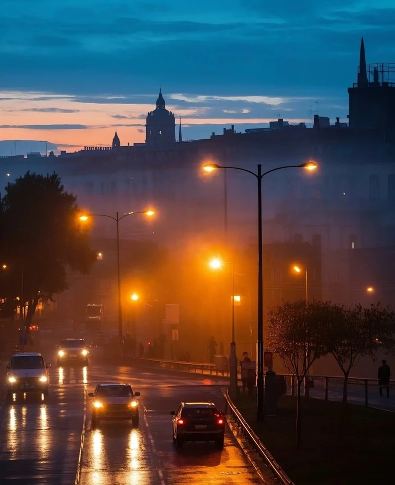 Hình nền thành phố đêm thành thị lung linh