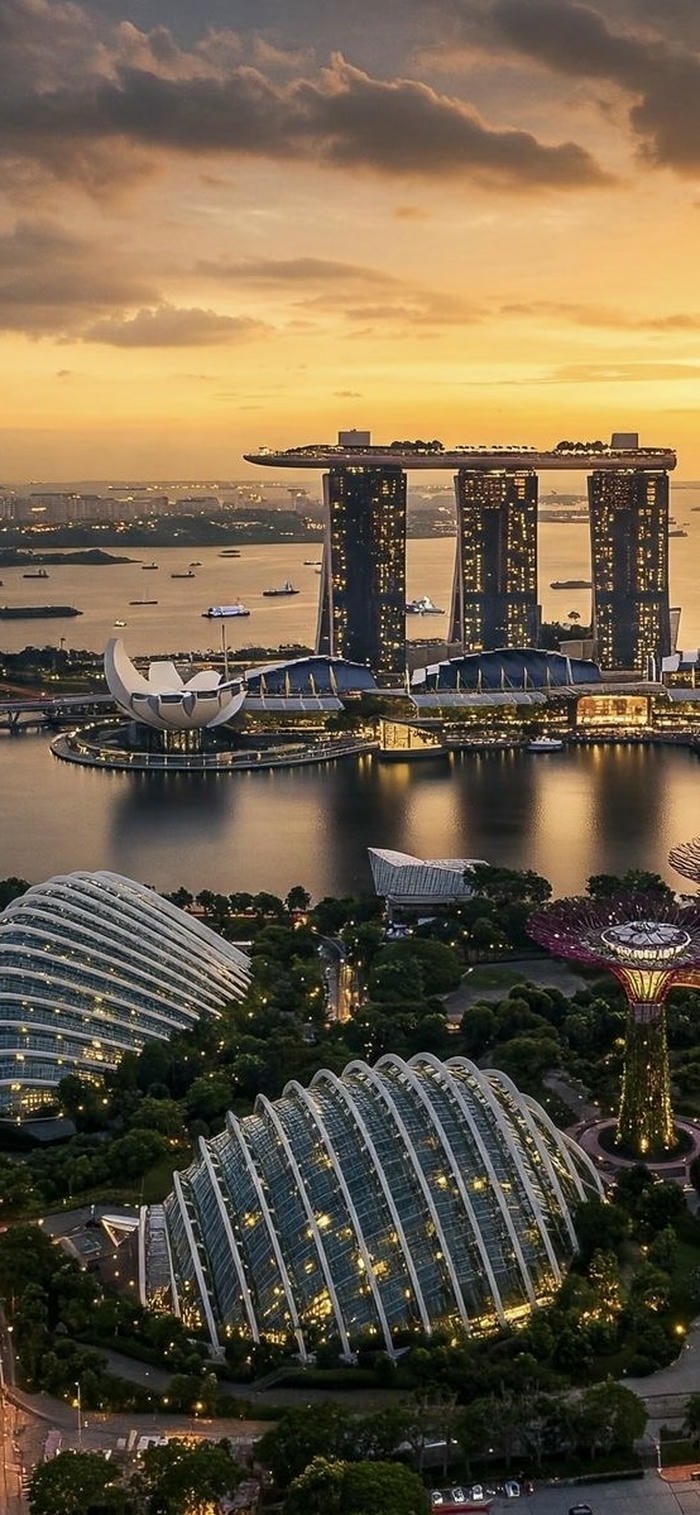 Hình nền thành phố hoàng hôn