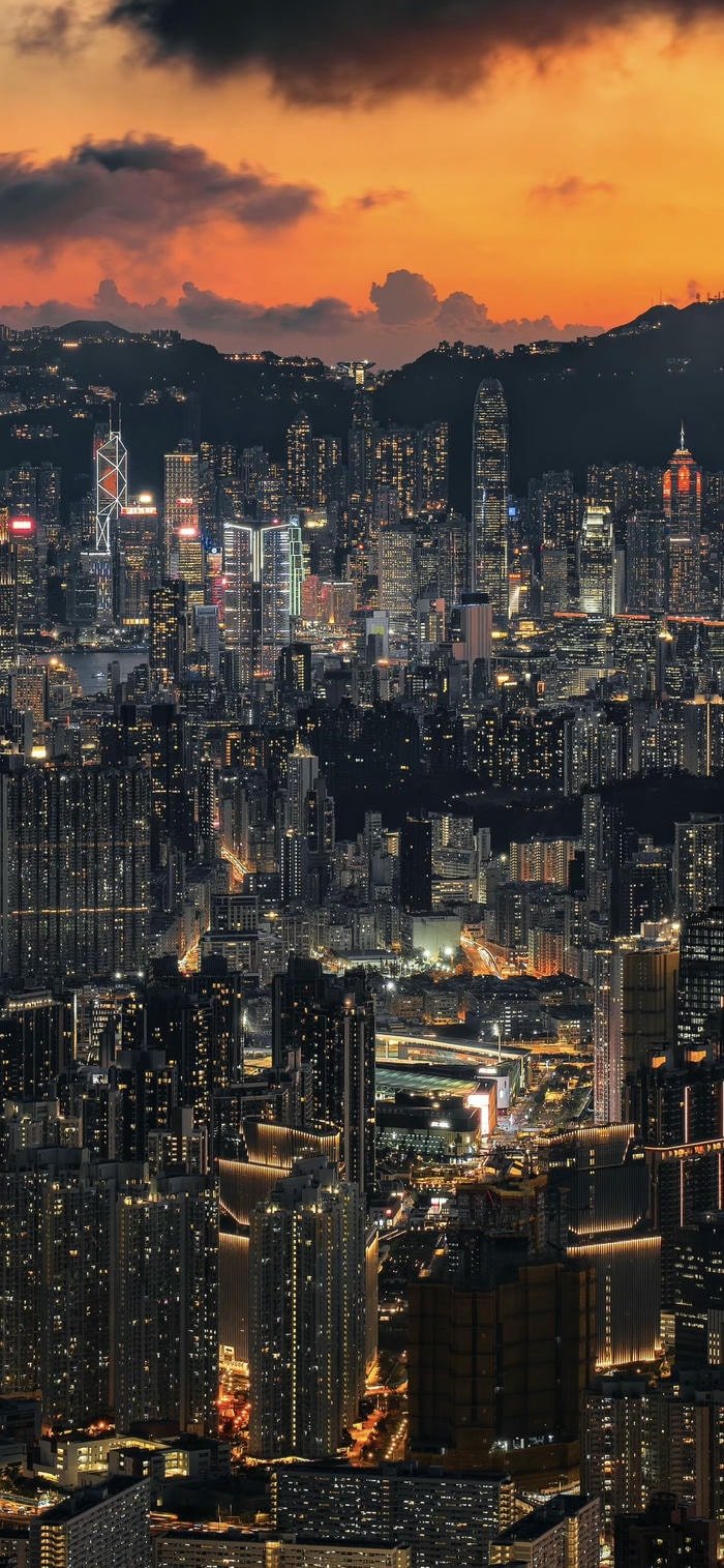 Hình nền thành phố rực rỡ sắc màu