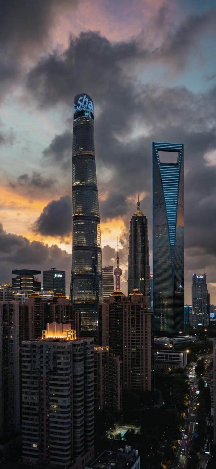 Hình nền thành phố trong nắng chiều