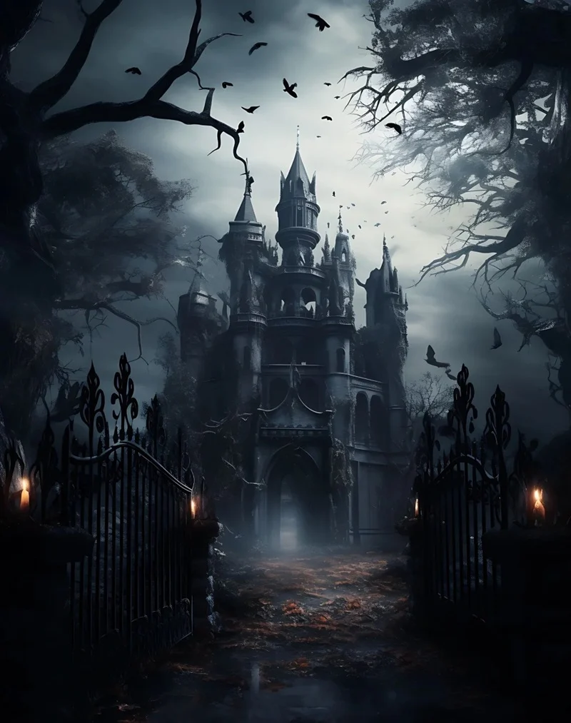 Hình nền tối huyền ảo hiệu ứng sương mờ