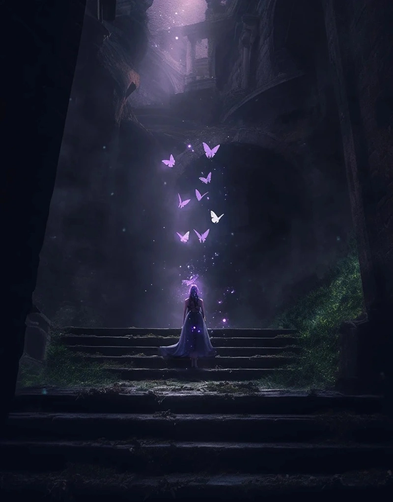 Hình nền tối huyền ảo phong cách hiện đại