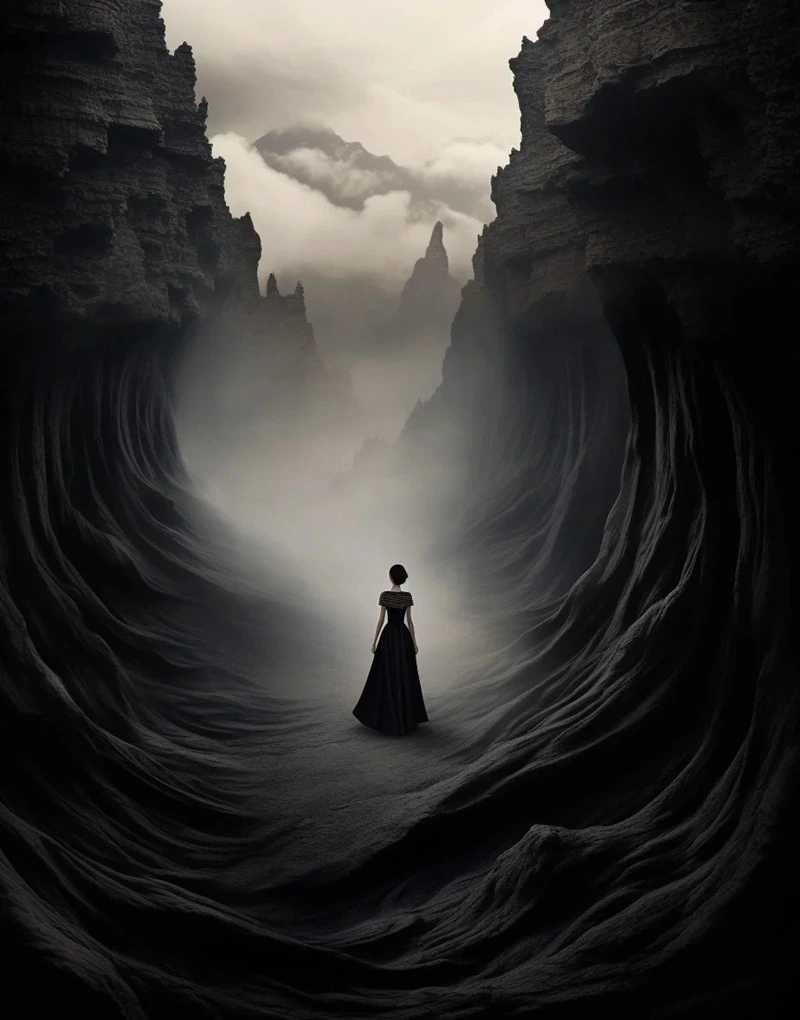 Hình nền tối huyền ảo phong cách siêu thực