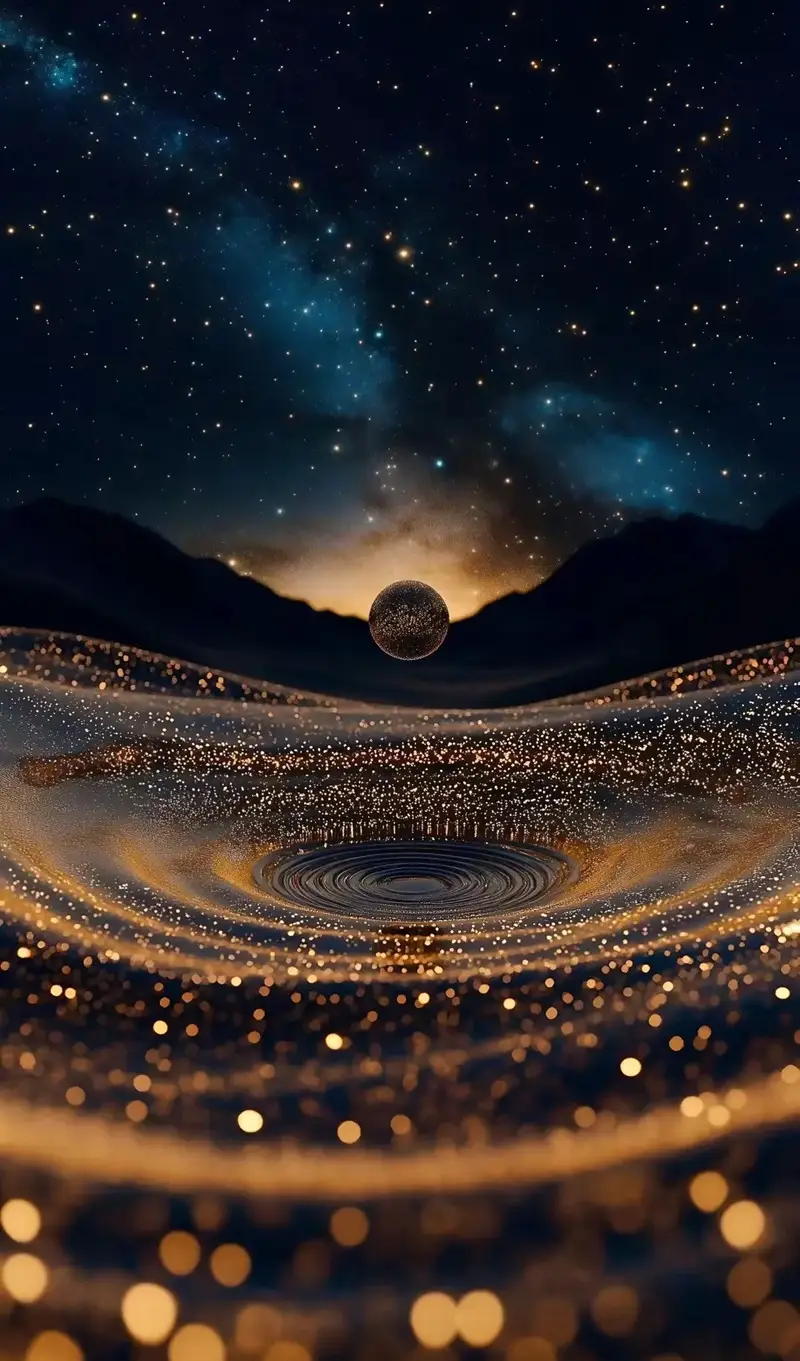 Hình nền vũ trụ huyền bí ánh sáng chuyển động