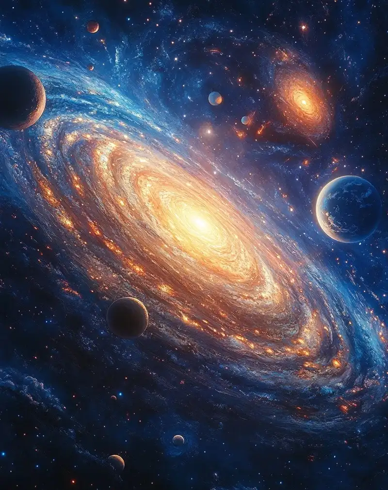 Hình nền vũ trụ huyền bí cảm giác siêu thực