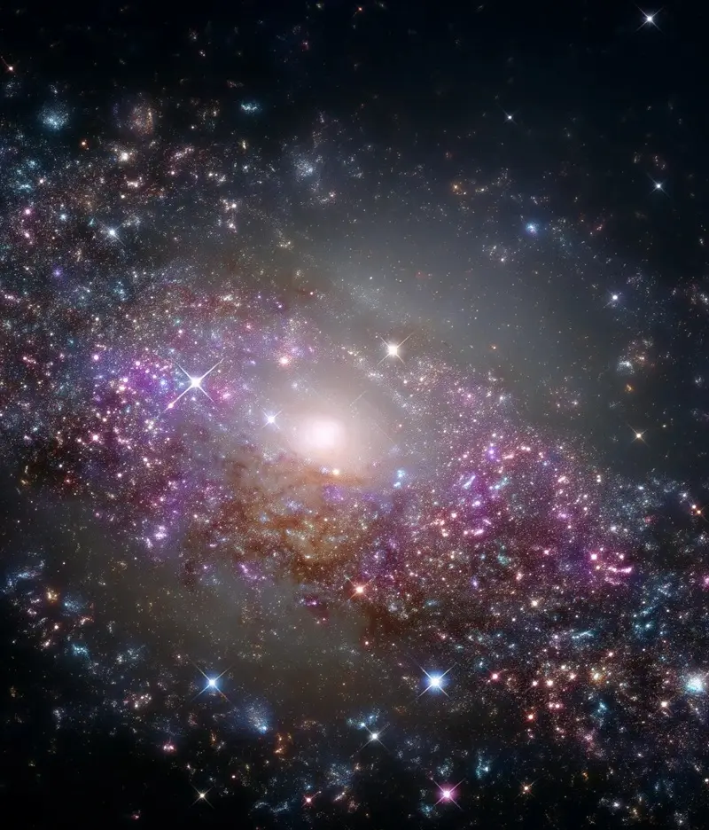 Hình nền vũ trụ huyền bí dải ngân hà lấp lánh