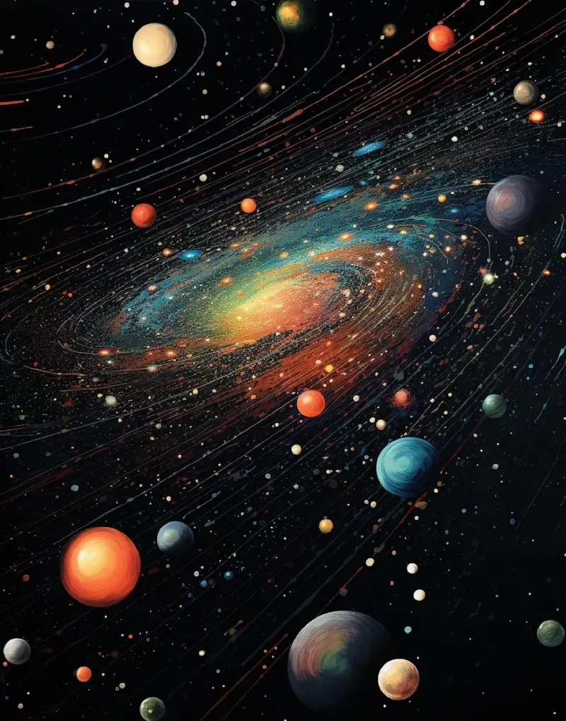 Hình nền vũ trụ huyền bí không gian sâu thẳm