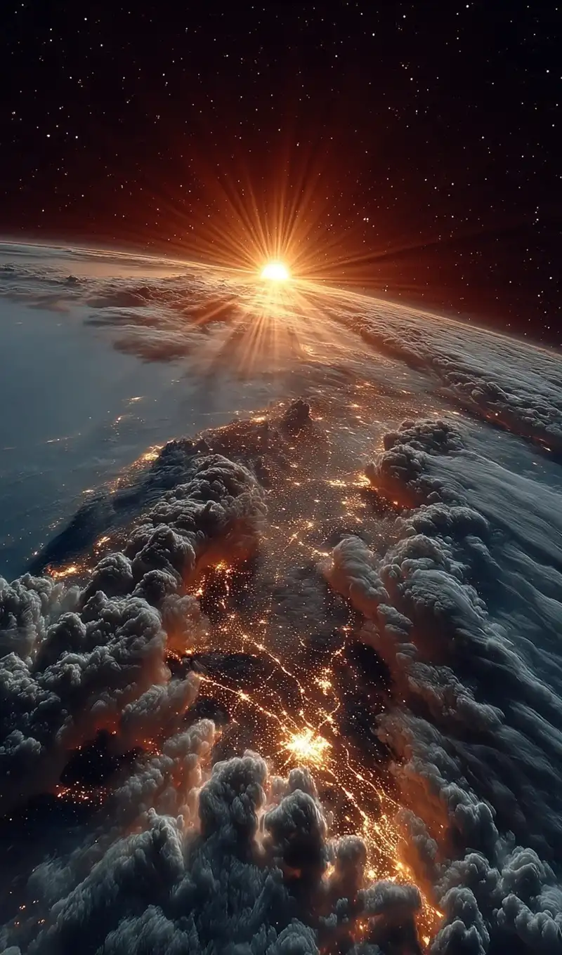 Hình nền vũ trụ huyền bí không gian tĩnh lặng