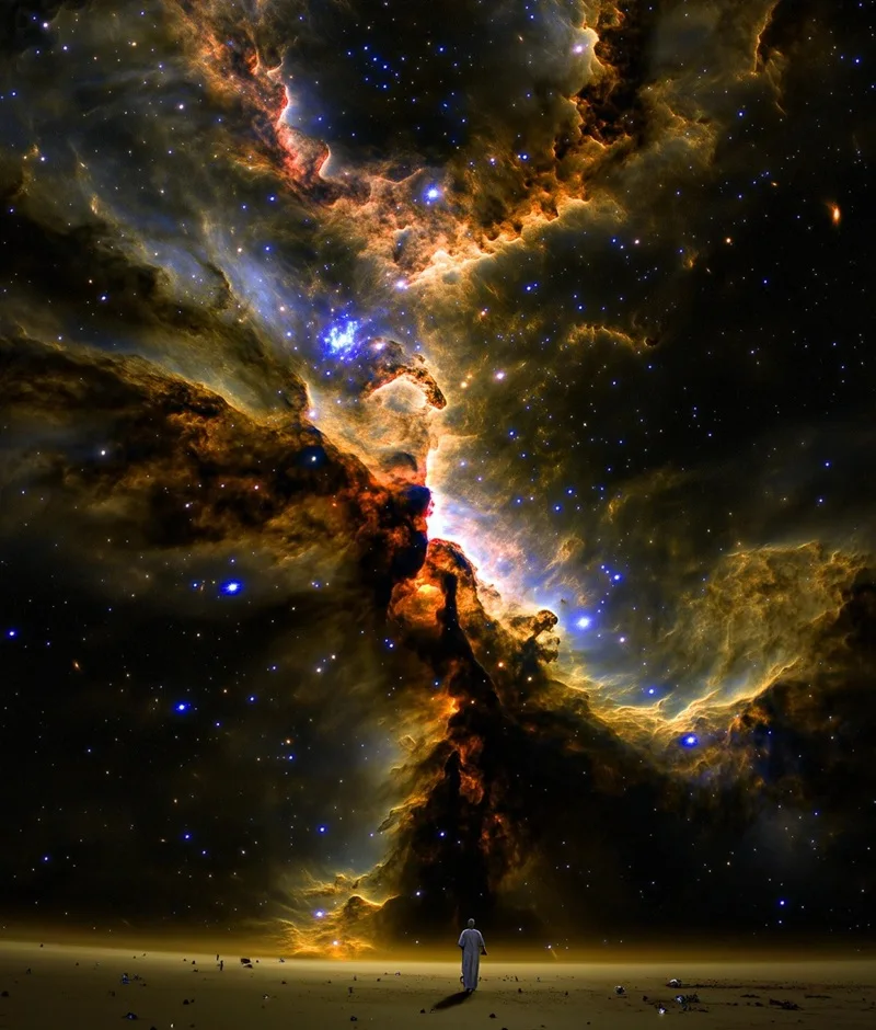 Hình nền vũ trụ huyền bí ngàn sao rực rỡ