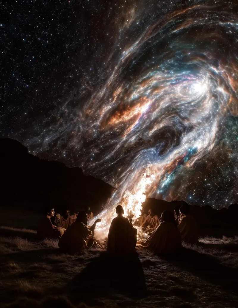 Hình nền vũ trụ huyền bí phong cách hiện đại