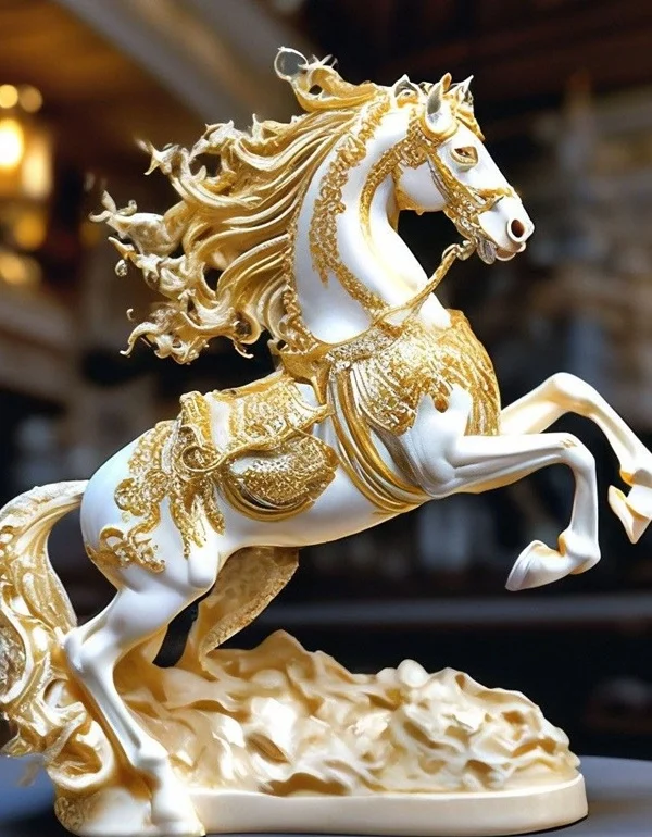 Hình ngựa phong thủy hơi thở tự do