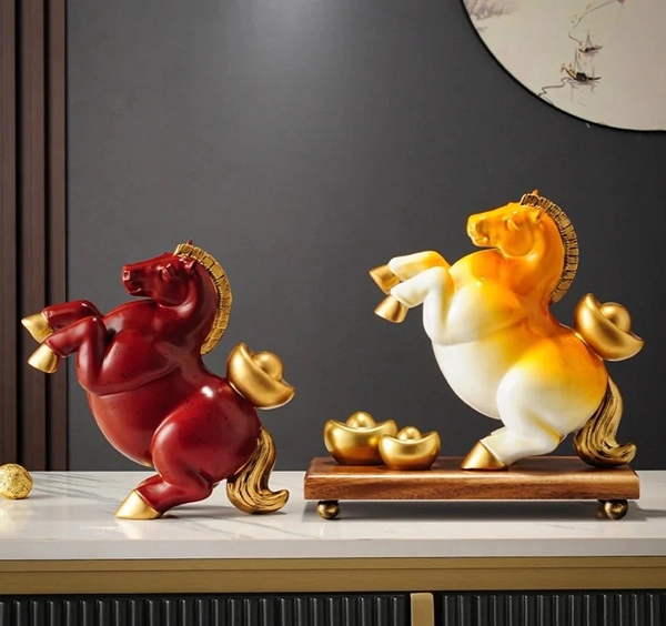 Hình ngựa phong thủy khắc họa chân thật