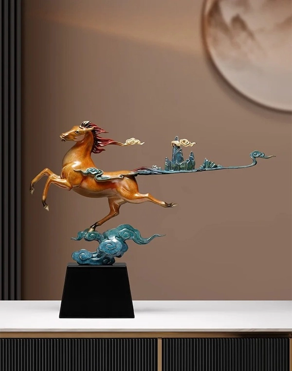 Hình ngựa phong thủy màu sắc sang trọng