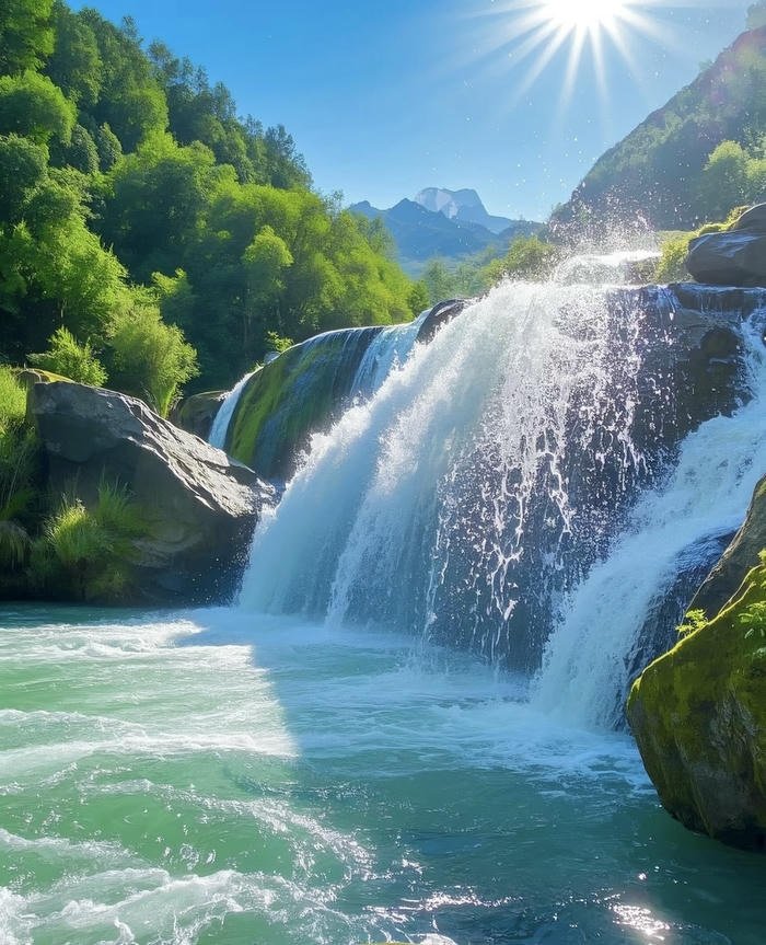 Hình nước mát mẻ phong thủy Hình nước mát mẻ phong thủy