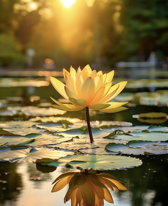 Hình phong thủy hoa sen đẹp