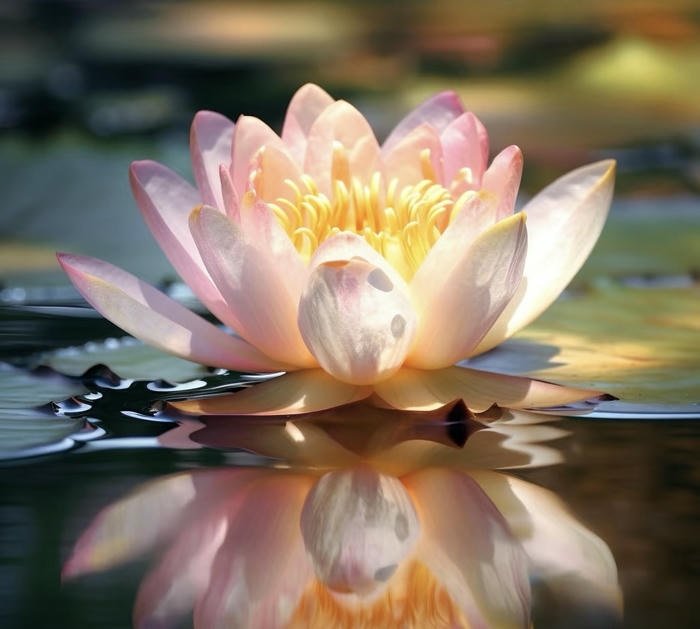 Hình phong thủy hoa sen nở rộ